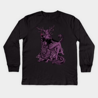 Viking goddess of the dead Hel Kids Long Sleeve T-Shirt